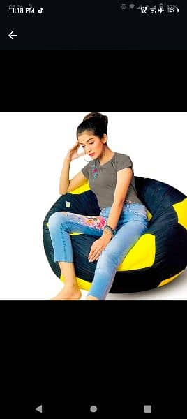 football Bean bags with Free footstool 3