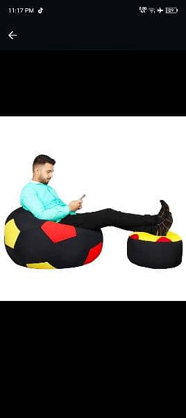 football Bean bags with Free footstool 8