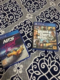ps4 used disc gta V and nfs heat best price only last piece left