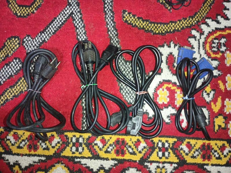 3 Power cables and 1 VGA 4
