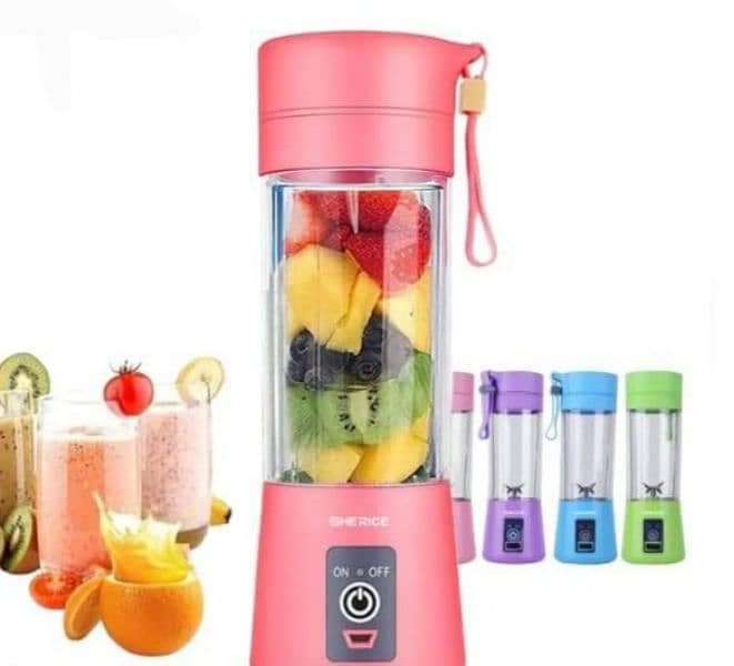 USB Chargeable Juicer Blender 6 Blades , 380 ML 1