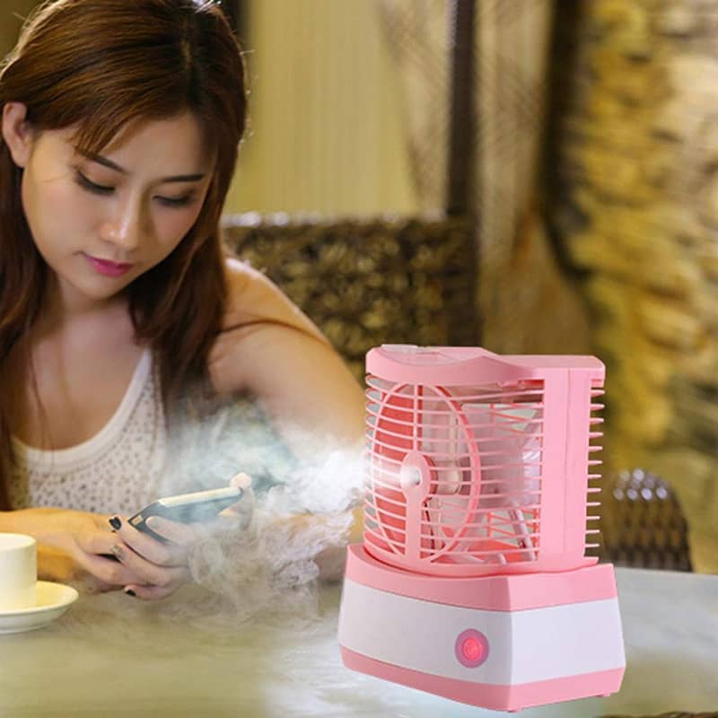 Humidifying Cooler Fan Rechargeable (Healthy Energy Saving Powerful 8