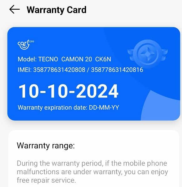 Tecno Camon 20 Under Warranty 7