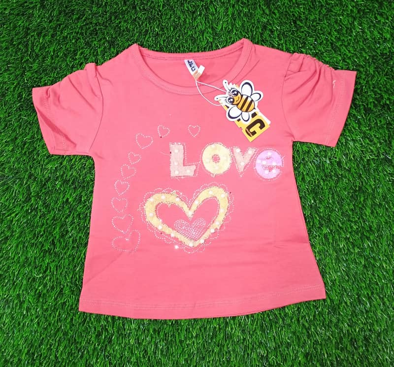 girls sleepless shirt with high quality brand and pent 2
