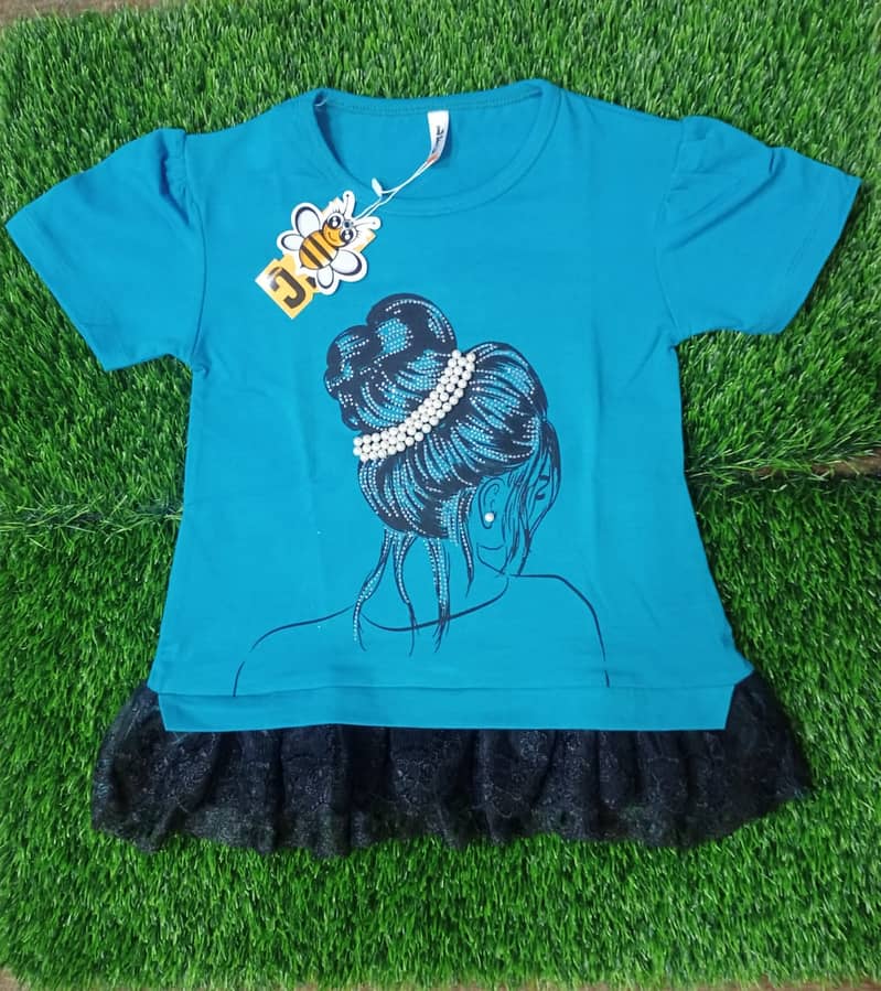 girls sleepless shirt with high quality brand and pent 6