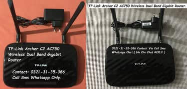 tplink archer c2 ac750mbps dualband gigabit wifi router