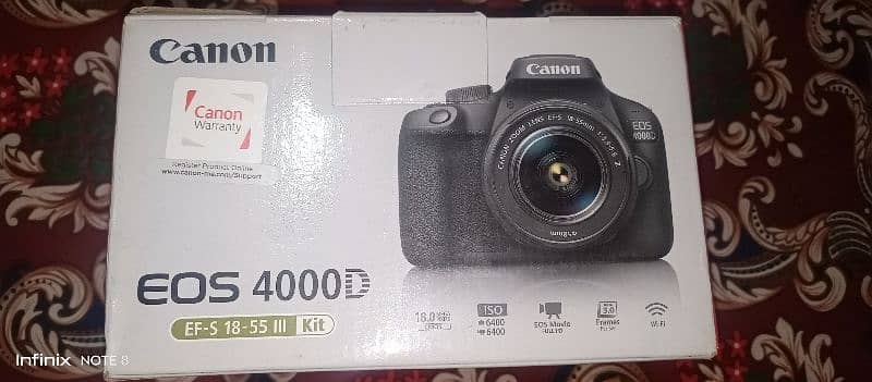 CANON EOS 4000D WITH BOX 10