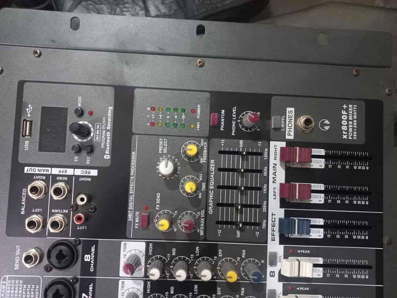 Pv XR 800 F+ 8 channel power mixer 400 wats new dabba pack 2
