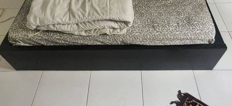 Ikea Black Queen-size Bed set 1