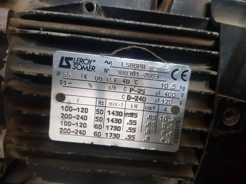 Vacuum pump o. 5 kw duble stage oil type single phase 220 1
