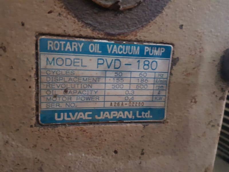 vacuum pump Rotary oil pump Pvd-180 ULVAC three phases 380 o. 45 kw 5
