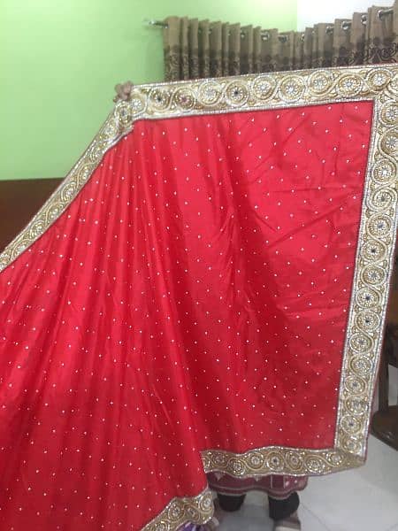 Indian saree. . . . all over border stone work. 1