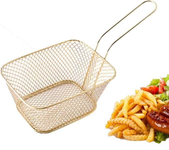 gold plated fries basket 0