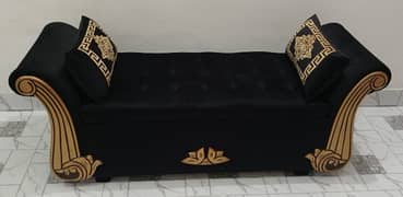 Stylish Black Deewan Sofa With Storage Box