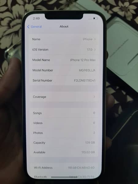 iPhone 12 Pro Max 128gb  approved with box 6