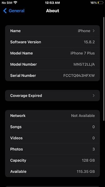 iPhone 7 Plus non pta 128 Gb only set sirif back camera work nhi karta 5