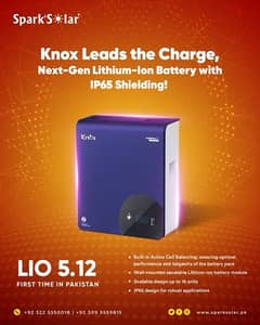 Knox IP65 LIO 5.2kw Lithuim Battery Bank 100ah 48v 5Year Warranty