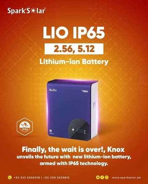 Knox IP65 LIO 5.2kw Lithuim Battery Bank 100ah 48v 5Year Warranty 2