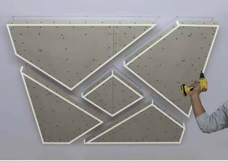wallpaper/pvc panel,woden & vinyl flor/led rack/ceiling,blind/gras/flx 7