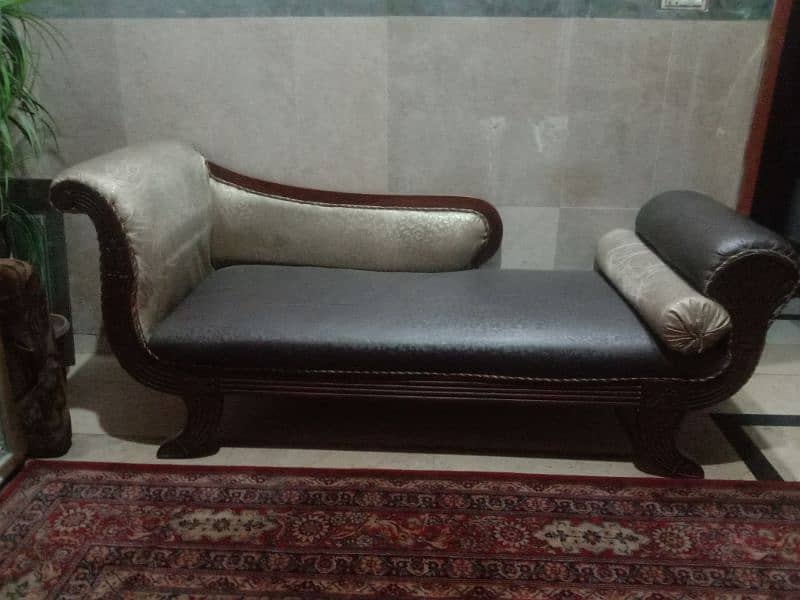 sofa dewan 2adad pure shesham wood 1