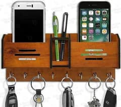 Wooden Wall Key and mobile Holder in 3 different design in one Price.