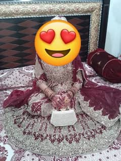 beautiful mehroon bridal lehnga