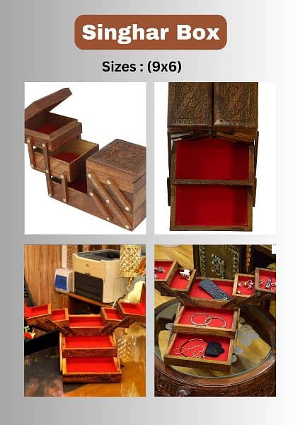 Wooden Handicraft Singhar Box 0
