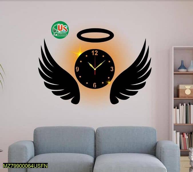 modren wall clock with light (cash on delivery) 0