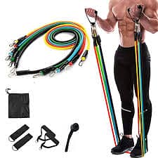 11(PCS) Power Exercise Resistance Band Set 5 in 1 Fitness Band Equipme