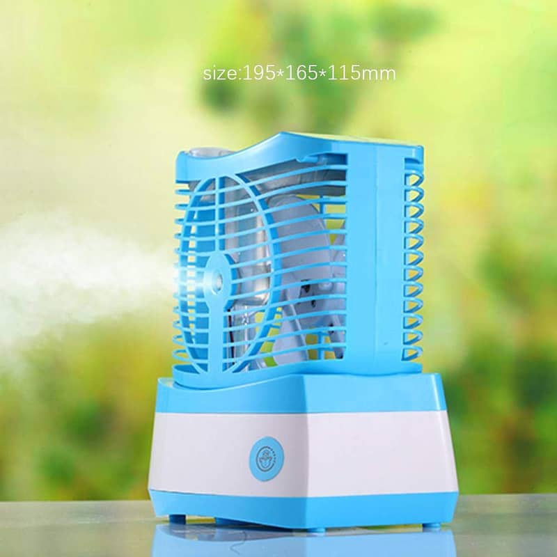 Humidifying Cooler Fan Built-in 2000mAh Rechargeable battery 0