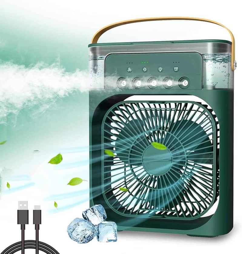 Humidifying Cooler Fan Built-in 2000mAh Rechargeable battery 17