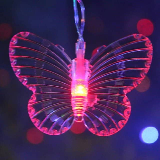 Butterfly Curtain Fairy Lights 8 Modes 48 LED Window USB Waterproof 3