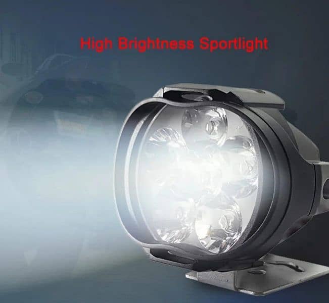 2 Pcs Motorcycle Headlights Plus Switch LED White Super Bright 1