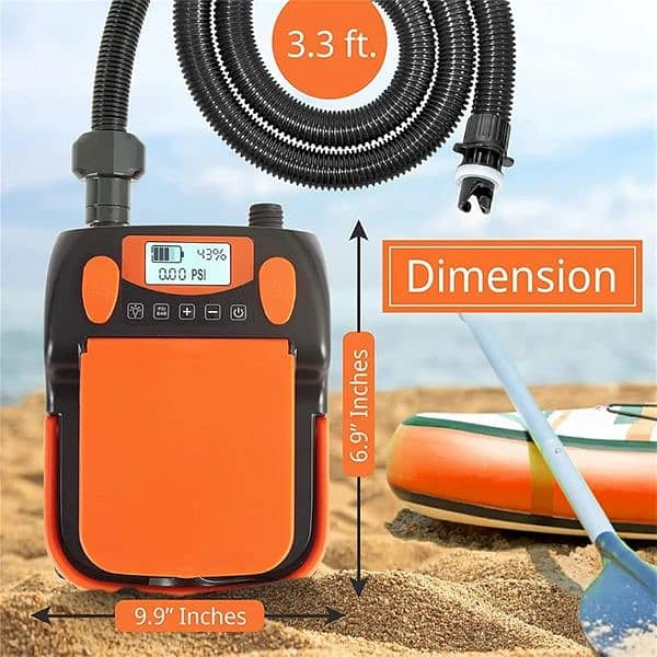 Paddle Board Air Pump Rechargeable  SUP DC12V 110W Electric Air Pump 4