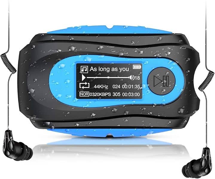 MP3 Player for swimming AGPTEK 8GB  Waterproof Music Player S07E 1