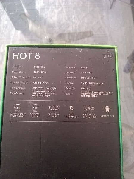 infinix Hot 8. with box 7