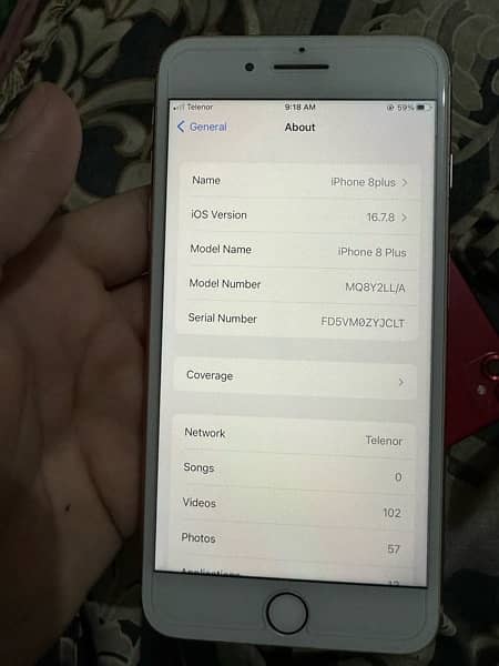 iPhone 8 plus 256gb Pta approved 7