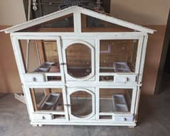Wood made cage for parrots, teeter, Hens 0