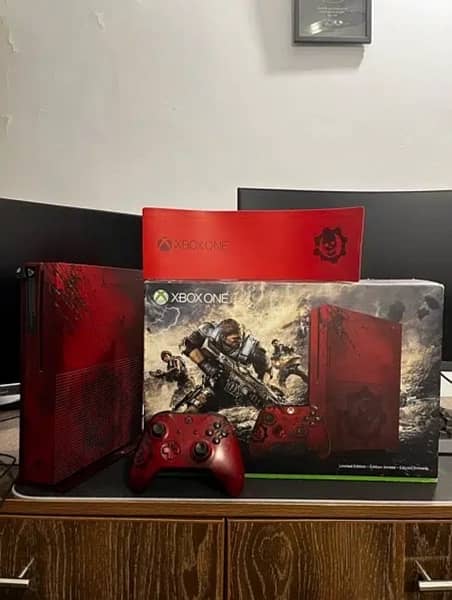 Xbox One S 2TB limited edition mint condition gears of war 9
