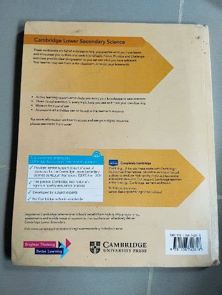 Cambridge Lower Secondary Science Workbook 7 1