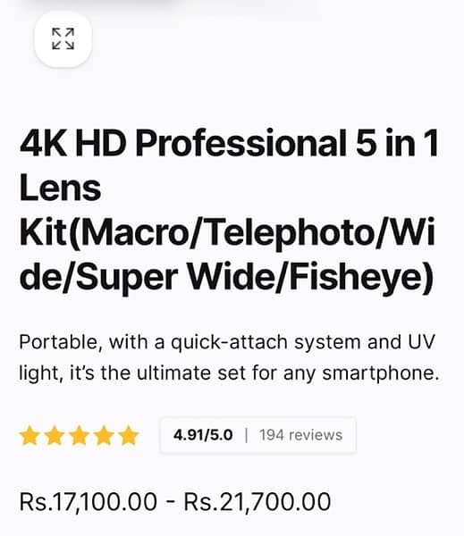 HD mobile camera professional Lenses 6
