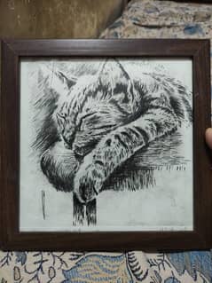 Cat Sketch Painting (handmade)