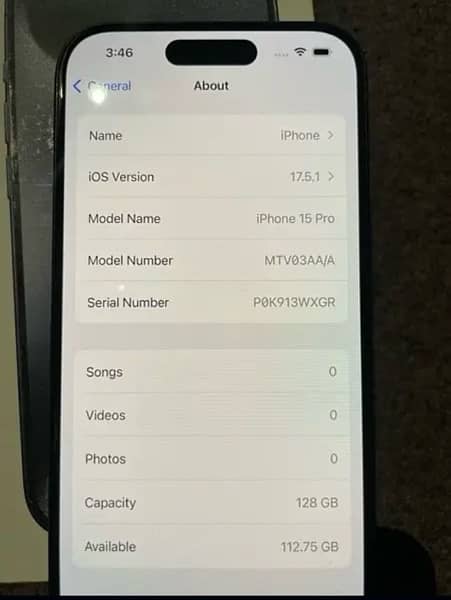 Iphone 15 Pro 128gb PTA Approved 5
