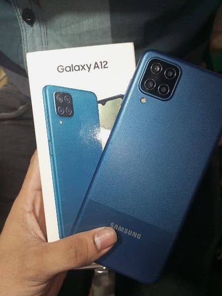 Samsung A12 New condition 4GB 64GB complete saman Pta approved seald 1