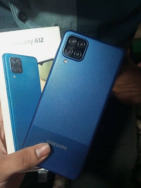 Samsung A12 New condition 4GB 64GB complete saman Pta approved seald 3