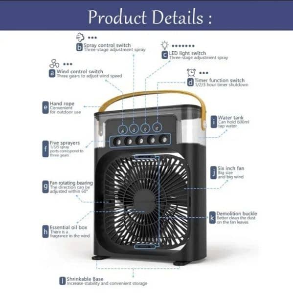 Portable 3 in 1 Air conditioner household small air Fan 2