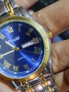 poshi mens watch with date and day