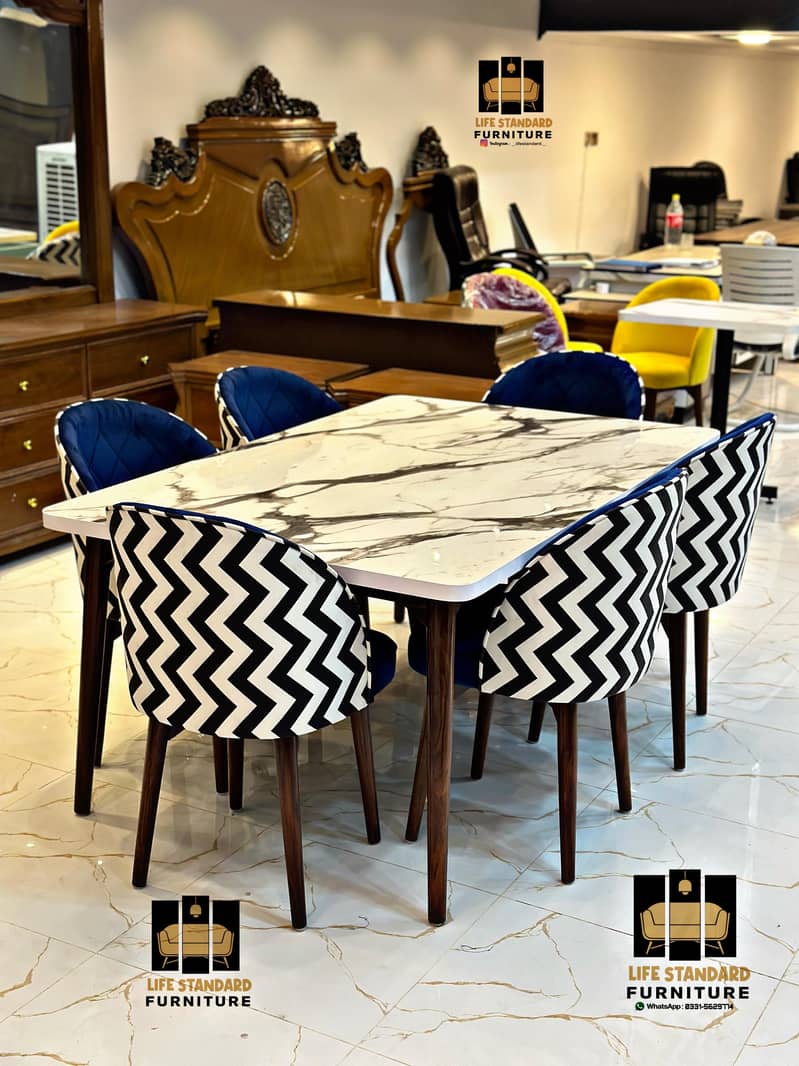 dining table | dining table with dining chairs | 6 seater dining tabl 14