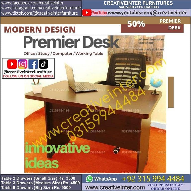gaming Office desk computer work table desgn furniture sofa chair rack 11