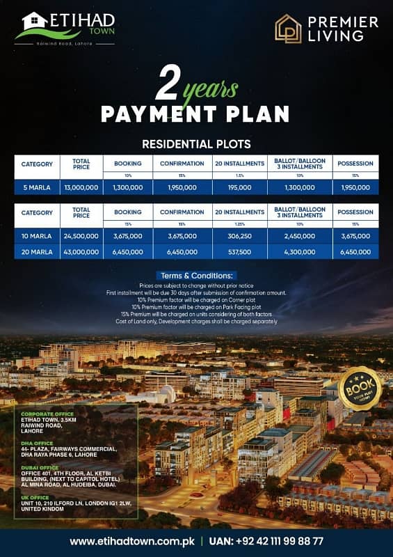 5 Marla Plot For sale on installment in primer living block 0